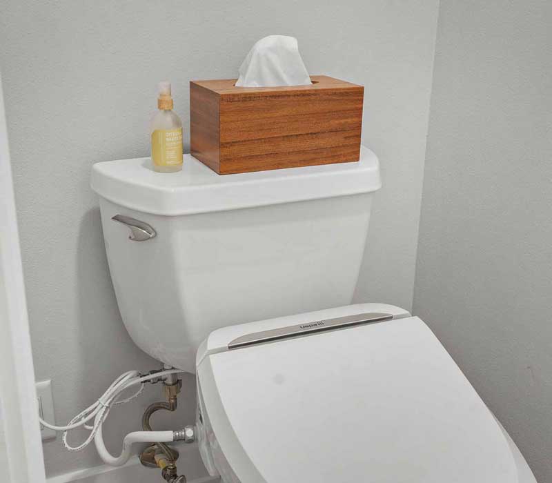 A primary suite was reimagined as a sanctuary of comfort and elegance, while the kids’ bath received a stylish refresh designed to grow with the family.