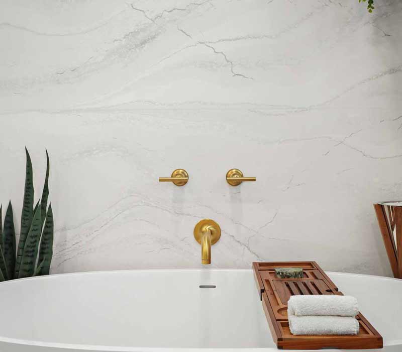 A primary suite was reimagined as a sanctuary of comfort and elegance, while the kids’ bath received a stylish refresh designed to grow with the family.